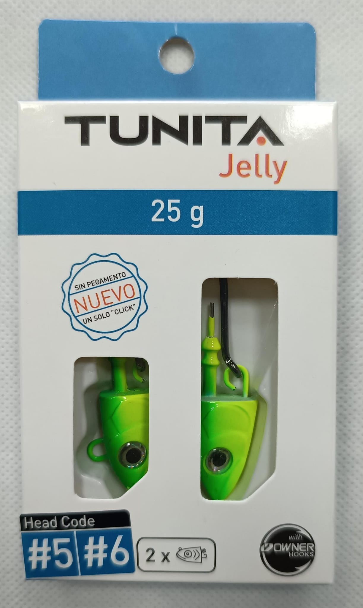 CABEZA PLOMADA - TUNITA JELLY PACK 2 CABEZAS 25GR COL. 05-06