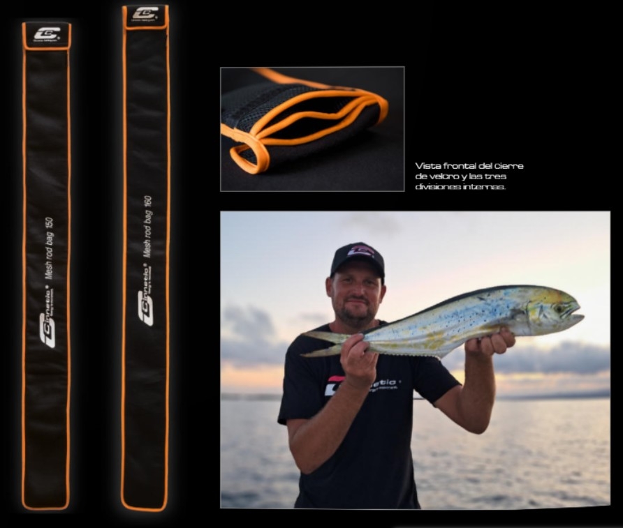 FUNDA DE CAÑA SURFCASTING CINNETIC - MODELO MESH ROD BAG 150