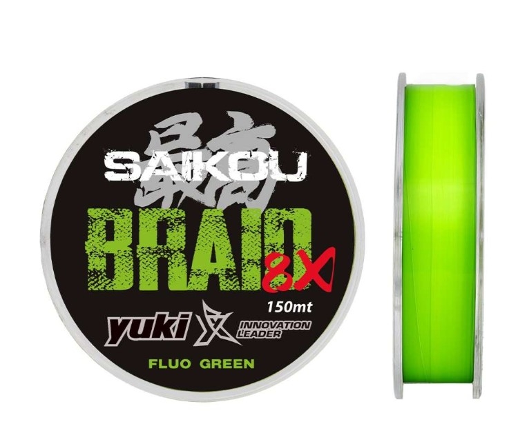 HILO TRENZADO - YUKI BRAID 8X FLUO GREEN 0.12MM - 150MT