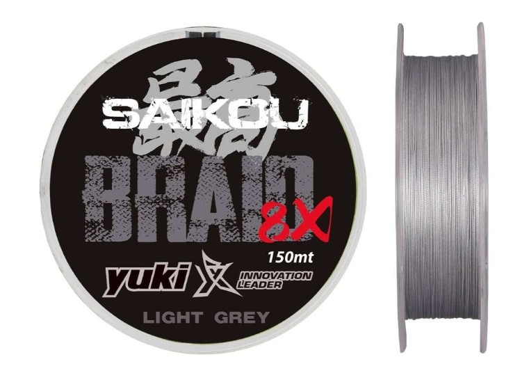 HILO TRENZADO - YUKI Saikou Braid 8X Gris Claro 0.08MM - 150MT