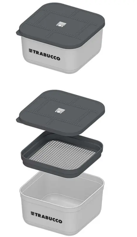 CAJA PORTA CEBO + TAMIZADOR TRABUCCO - BAITSAFE BOX 16