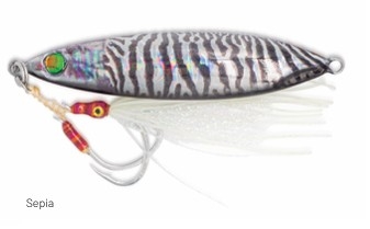 JIG RATLLE GLOW  - AZ TRADING - 40GR WITH DOUBLE ASSIST HOOK COLOR: SEPIA