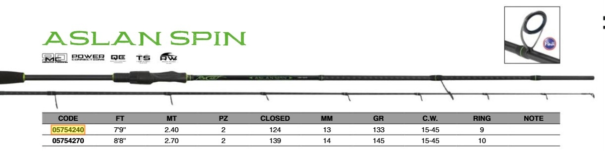 CAÑA MAVER ASLAN SPIN 2.70MT