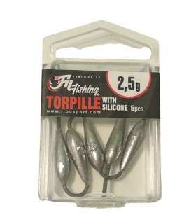 PLOMO TORPILLE CON SILICONA FILFISHING - 3GR