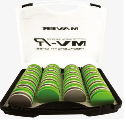CAJA PORTA BAJO - MAVER BOX 46 EVA SPOOL GREEN/GREY : 46 PIEZAS